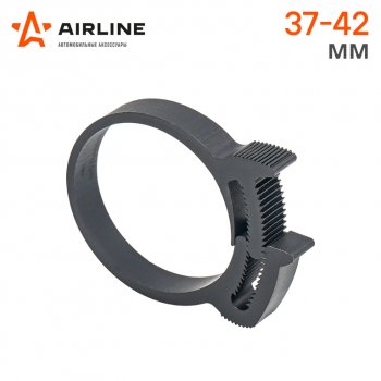 31 р. Хомут 37-429 мм, силовой зубчатый замок, пластик (ПА66) черный AIRLINE AIRLINE adhc004  с доставкой в г. Кемерово. Увеличить фотографию 2