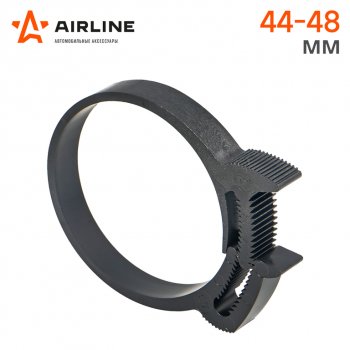 33 р. Хомут 44-489 мм, силовой зубчатый замок, пластик (ПА66) черный AIRLINE AIRLINE adhc009  с доставкой в г. Кемерово. Увеличить фотографию 2