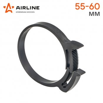 44 р. Хомут 55-609 мм, силовой зубчатый замок, пластик (ПА66) черный AIRLINE AIRLINE adhc011  с доставкой в г. Кемерово. Увеличить фотографию 2