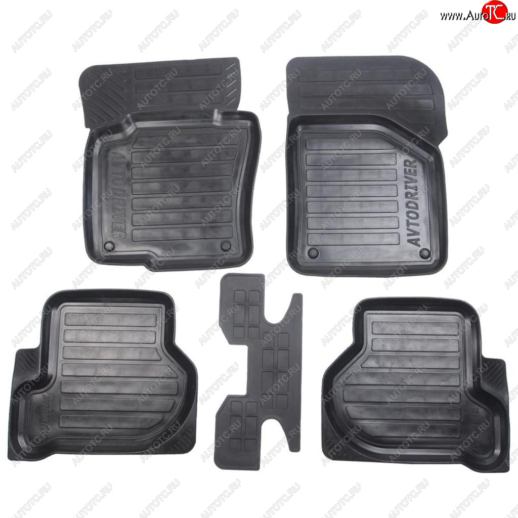 2 399 р. Коврик салона VW Jetta (10-) резина черный (5 предм.) AVTODRIVER AVTODRIVER adrpro227  с доставкой в г. Кемерово