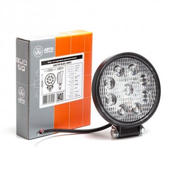 479 р. Фара рабочего света круглая 115х142x28мм 27W 9LED (рассеянный свет) AVTOELECTRICA AVTOELECTRICA ae27r-9led-28pc ае  с доставкой в г. Кемерово. Увеличить фотографию 5