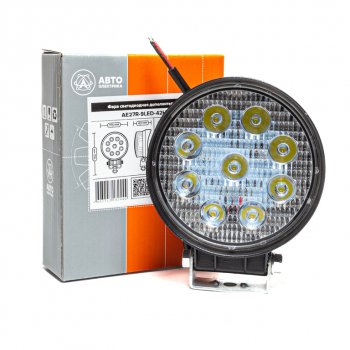 569 р. Фара рабочего света круглая 115х142x42мм 27W 9LED (направленный свет) AVTOELECTRICA AVTOELECTRICA ae27r-9led-42hc ае  с доставкой в г. Кемерово. Увеличить фотографию 5