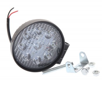 569 р. Фара рабочего света круглая 115х142x42мм 27W 9LED (направленный свет) AVTOELECTRICA AVTOELECTRICA ae27r-9led-42hc ае  с доставкой в г. Кемерово. Увеличить фотографию 1