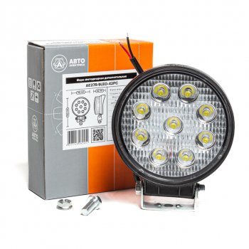 569 р. Фара рабочего света круглая 115х142x42мм 27W 9LED (рассеянный свет) AVTOELECTRICA AVTOELECTRICA ae27r-9led-42pc ае  с доставкой в г. Кемерово. Увеличить фотографию 5