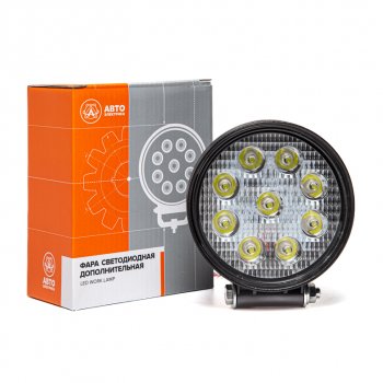 879 р. Фара рабочего света круглая 115х142x55мм 27W 9LED (направленный свет) AVTOELECTRICA AVTOELECTRICA ae27r-9led-55hc ае  с доставкой в г. Кемерово. Увеличить фотографию 4