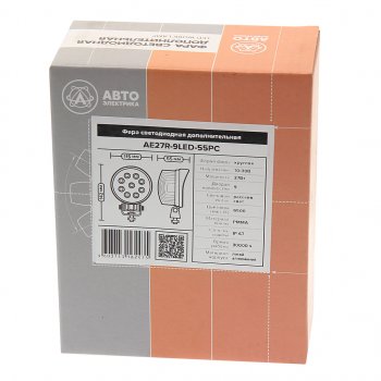869 р. Фара рабочего света круглая 115х142x55мм 27W 9LED (рассеянный свет) AVTOELECTRICA AVTOELECTRICA ae27r-9led-55pc ае  с доставкой в г. Кемерово. Увеличить фотографию 3