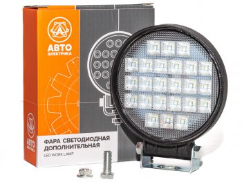 659 р. Фара рабочего света круглая 115х142х42 72Вт 24 светодиода рассеянный свет AVTOELECTRICA AVTOELECTRICA ae72r-24led-42pc  с доставкой в г. Кемерово. Увеличить фотографию 1