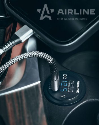 1 389 р. Розетка автомобильная встраиваемая влагозащищенная 12-24V 1 USB + 1 Type C (6.5V 3А + 5V 3А) AIRLINE AIRLINE aebj200  с доставкой в г. Кемерово. Увеличить фотографию 7
