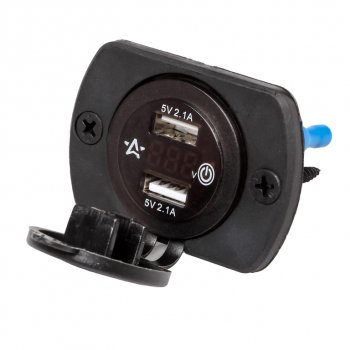 1 189 р. Розетка автомобильная встраиваемая влагозащищенная 12-24V 2USB (2.1A + 2.1A) AIRLINE AIRLINE aebj203  с доставкой в г. Кемерово. Увеличить фотографию 9