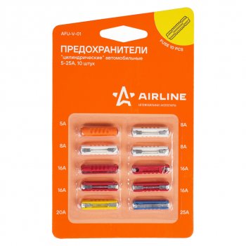 68 р. Предохранитель 5-25A цилиндрический набор AIRLINE AIRLINE afu-v-01  с доставкой в г. Кемерово. Увеличить фотографию 2