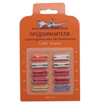 68 р. Предохранитель 5-25A цилиндрический набор AIRLINE AIRLINE afu-v-01  с доставкой в г. Кемерово. Увеличить фотографию 1
