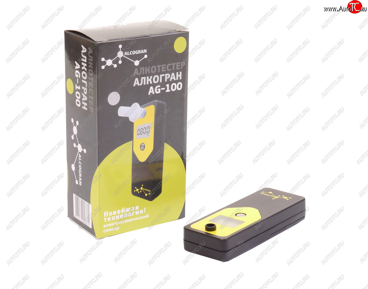 8 499 р. Алкотестер электрохимический до 1.00 промилле LCD дисплей АЛКОГРАН АЛКОГРАН ag-100  с доставкой в г. Кемерово