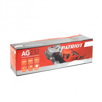 8 599 р. Машина углошлифовальная 2200Вт 230мм 6500обмин. PATRIOT PATRIOT ag 232  с доставкой в г. Кемерово. Увеличить фотографию 8