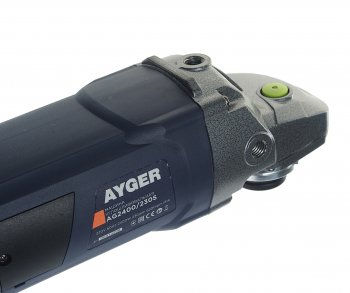 11 249 р. Машина углошлифовальная 2400Вт 230мм 6500обмин. AYGER AYGER ag2400230s  с доставкой в г. Кемерово. Увеличить фотографию 2