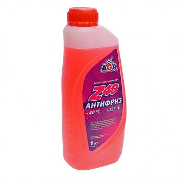 399 р. Антифриз красный -40C 0.946л Antifreeze Z40 AGA AGA aga001z  с доставкой в г. Кемерово. Увеличить фотографию 1