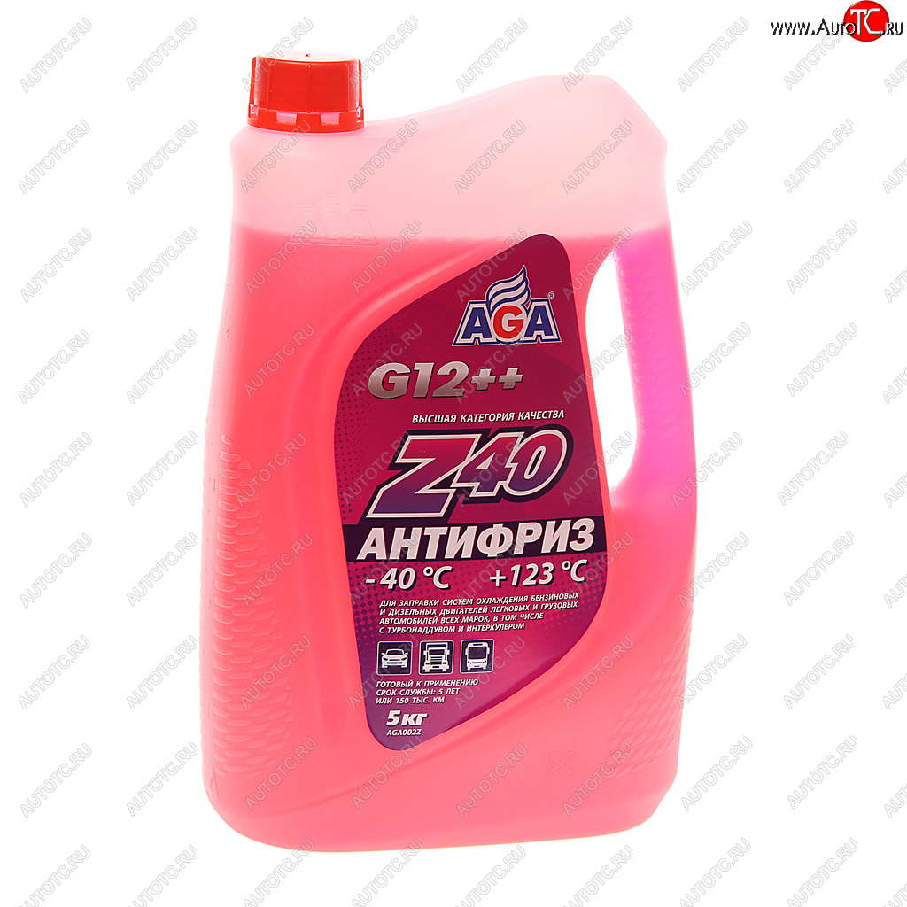 1 449 р. Антифриз красный -40C 5л Antifreeze Z40 AGA AGA aga002z  с доставкой в г. Кемерово