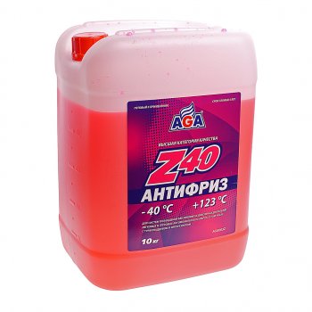 2 799 р. Антифриз красный -40C 10кг Antifreeze Z40 AGA AGA aga003z  с доставкой в г. Кемерово. Увеличить фотографию 1