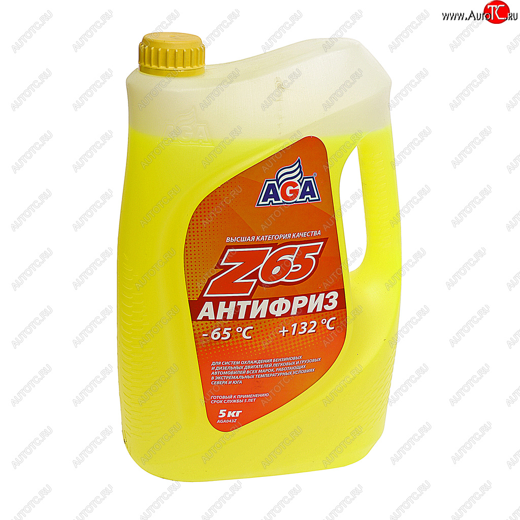 1 559 р. Антифриз желтый -65C 5л Antifreeze Z65 AGA AGA aga043z  с доставкой в г. Кемерово
