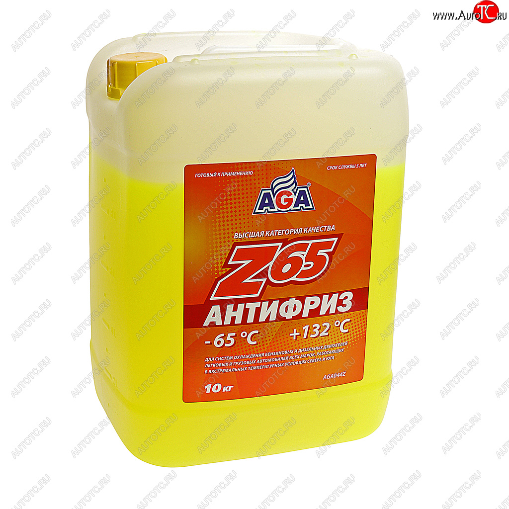 2 999 р. Антифриз желтый -65C 10кг Antifreeze Z65 AGA AGA aga044z  с доставкой в г. Кемерово