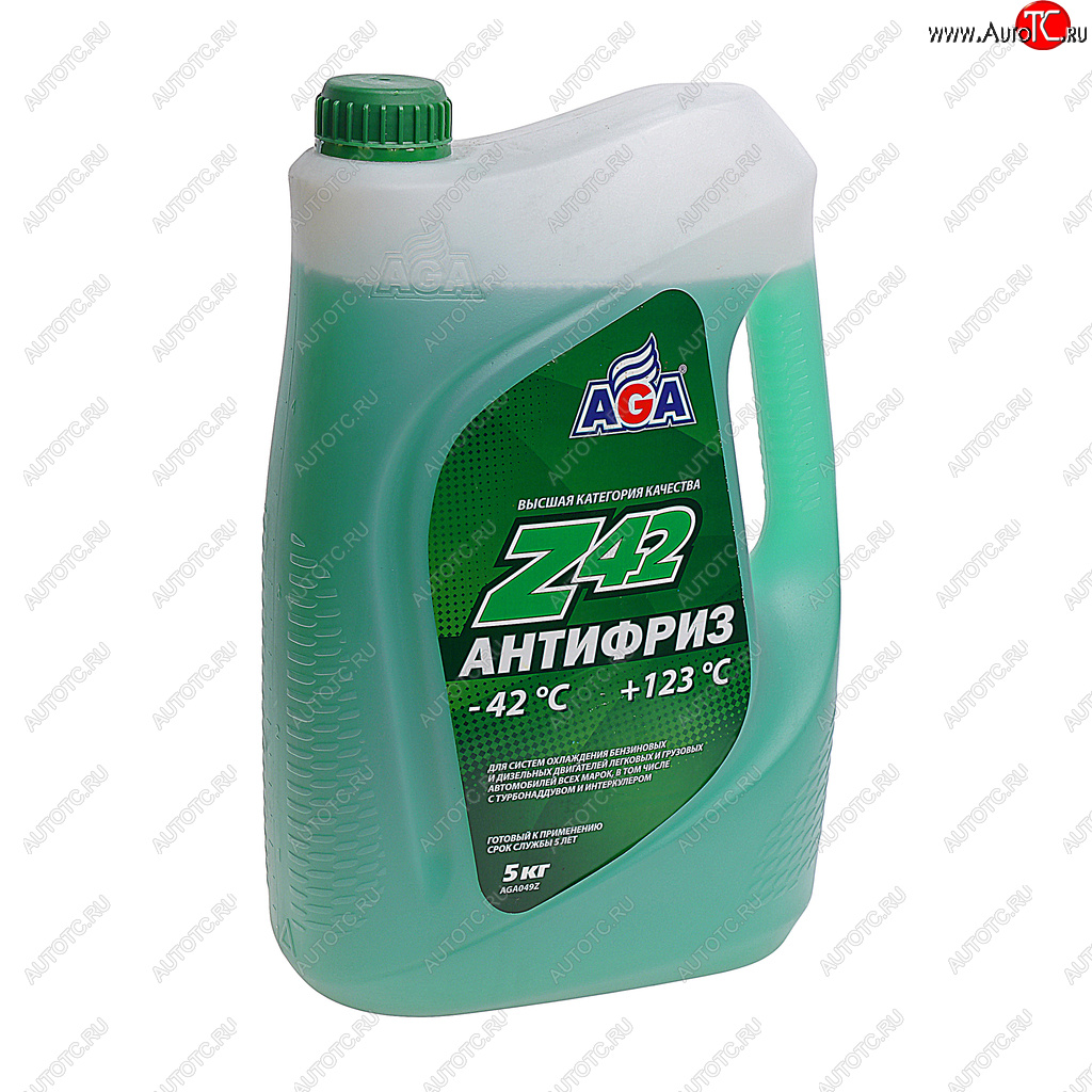 1 439 р. Антифриз зеленый -42C 5л Antifreeze Z42 AGA AGA aga049z  с доставкой в г. Кемерово