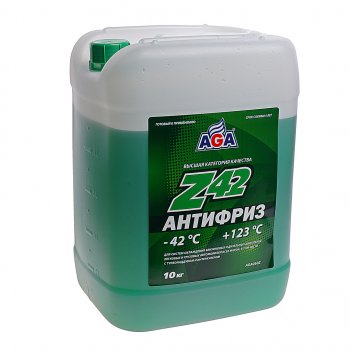 2 769 р. Антифриз зеленый -42C 10кг Antifreeze Z42 AGA AGA aga050z  с доставкой в г. Кемерово. Увеличить фотографию 1