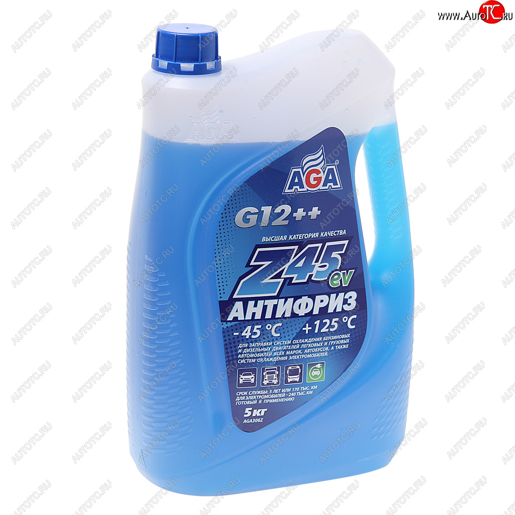 1 599 р. Антифриз синий -45C 5кг Antifreeze G12++ AGA AGA aga306z  с доставкой в г. Кемерово