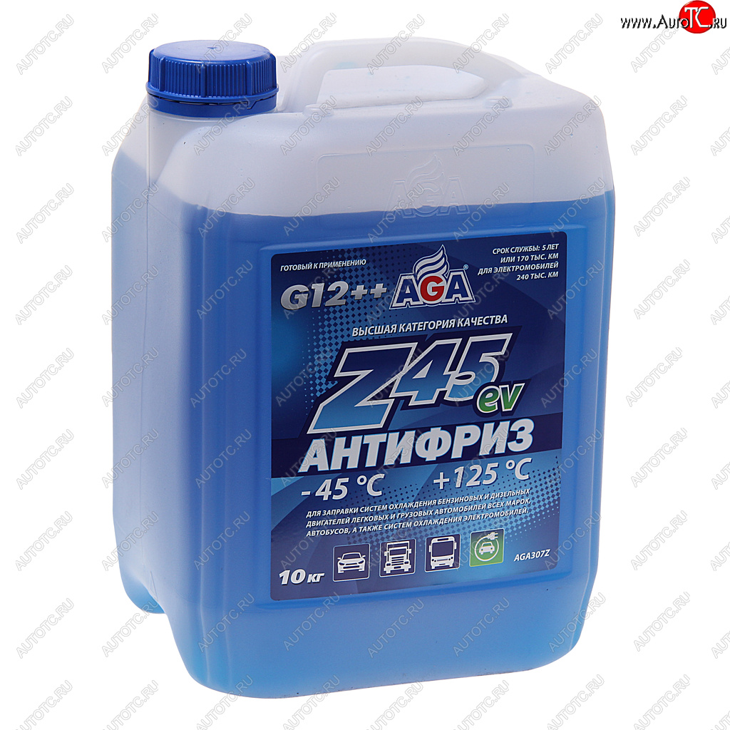 2 879 р. Антифриз синий -45C 10кг Antifreeze G12++ AGA AGA aga307z  с доставкой в г. Кемерово