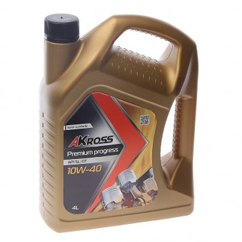 1 339 р. Масло моторное PREMIUM PROGRESS SLCF 10W-40 псинт.4л AKROSS AKROSS aks0002mos  с доставкой в г. Кемерово. Увеличить фотографию 1