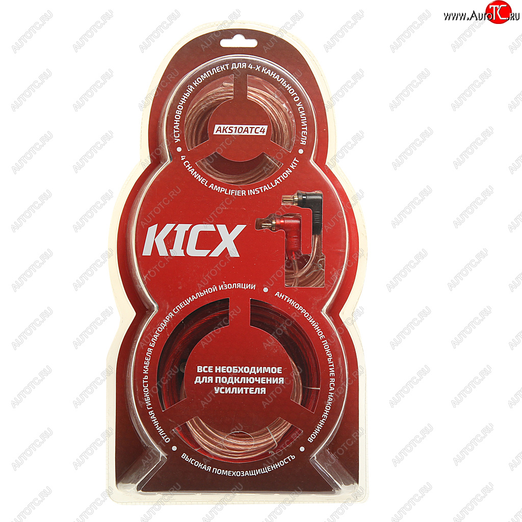 1 689 р. Набор для установки усилителя KICX KICX aks10atc4  с доставкой в г. Кемерово