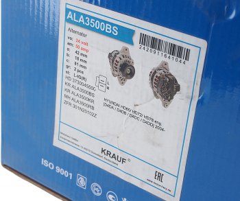22 549 р. Генератор HYUNDAI HD65,78 дв.D4DD ЕВРО-3 28В 50А KRAUF KRAUF ala3500bs  с доставкой в г. Кемерово. Увеличить фотографию 5