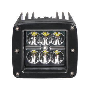 1 099 р. Фара рабочего света 82х75х75мм 18Вт 6LED (направленный свет) квадратная AIRLINE AIRLINE aled009  с доставкой в г. Кемерово. Увеличить фотографию 5
