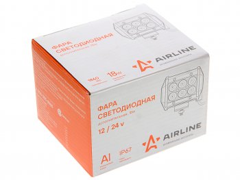 939 р. Фара рабочего света 98х78х65мм 18W 6LED 5D линза AIRLINE AIRLINE aled043  с доставкой в г. Кемерово. Увеличить фотографию 3