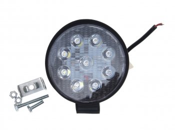 519 р. Фара рабочего света круглая 115x115x25мм 27Вт (9 светодиодов) IP67 Allroad LUMEN LUMEN alr27wrf  с доставкой в г. Кемерово. Увеличить фотографию 2