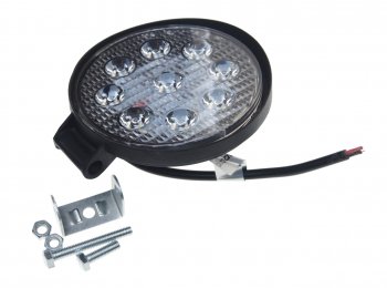 519 р. Фара рабочего света круглая 115x115x25мм 27Вт (9 светодиодов) IP67 Allroad LUMEN LUMEN alr27wrf  с доставкой в г. Кемерово. Увеличить фотографию 1