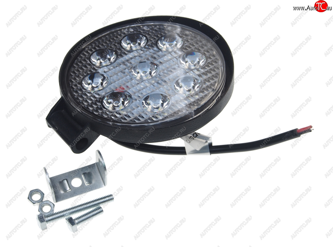 519 р. Фара рабочего света круглая 115x115x25мм 27Вт (9 светодиодов) IP67 Allroad LUMEN LUMEN alr27wrf  с доставкой в г. Кемерово