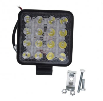 619 р. Фара рабочего света 105x105x17мм 48Вт (16 светодиодов) IP67 Allroad LUMEN LUMEN alr48wsf  с доставкой в г. Кемерово. Увеличить фотографию 2