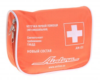 729 р. Аптечка автомобильная ГОСТ AIRLINE AIRLINE am-01  с доставкой в г. Кемерово. Увеличить фотографию 1