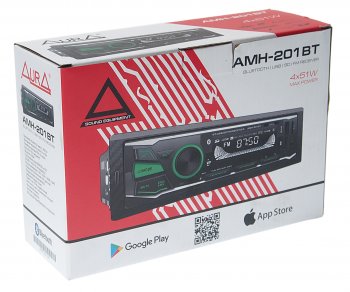 2 199 р. Магнитола автомобильная 1DIN AURA AURA amh-201bt AURA amh-201bt  с доставкой в г. Кемерово. Увеличить фотографию 4