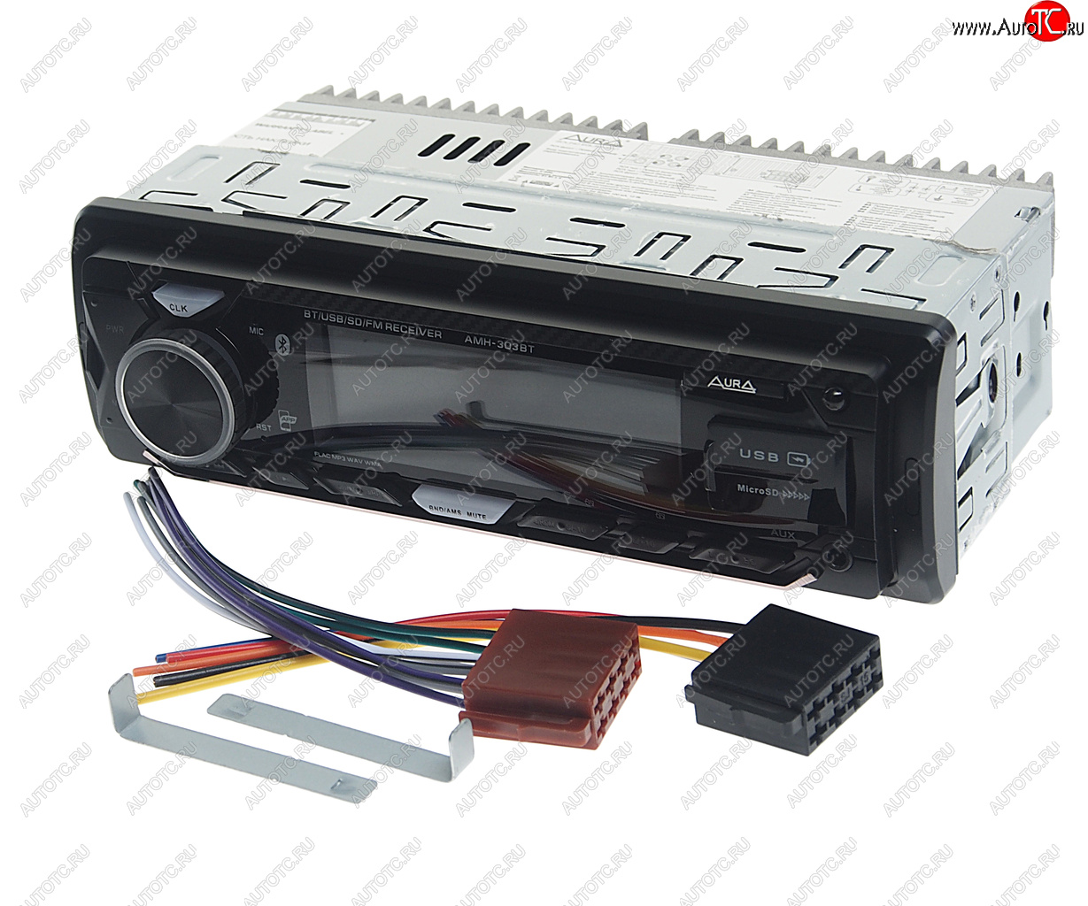 2 789 р. Магнитола автомобильная 1DIN AURA AURA amh-303bt AURA amh-303bt  с доставкой в г. Кемерово