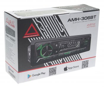 2 789 р. Магнитола автомобильная 1DIN AURA AURA amh-306bt AURA amh-306bt  с доставкой в г. Кемерово. Увеличить фотографию 4