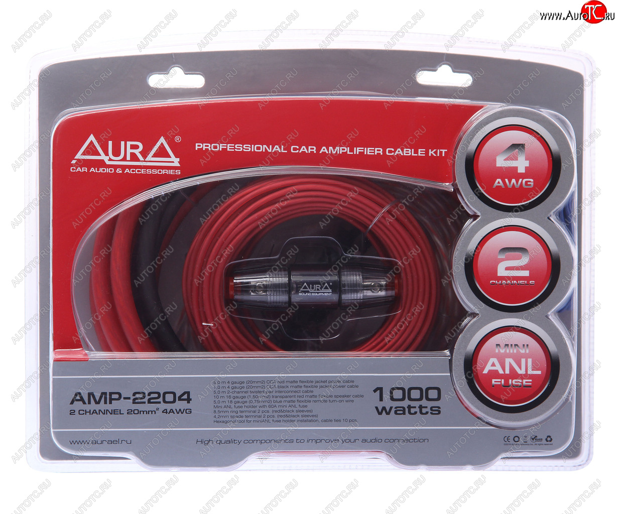3 299 р. Набор для установки усилителя AURA AURA amp-2204  с доставкой в г. Кемерово