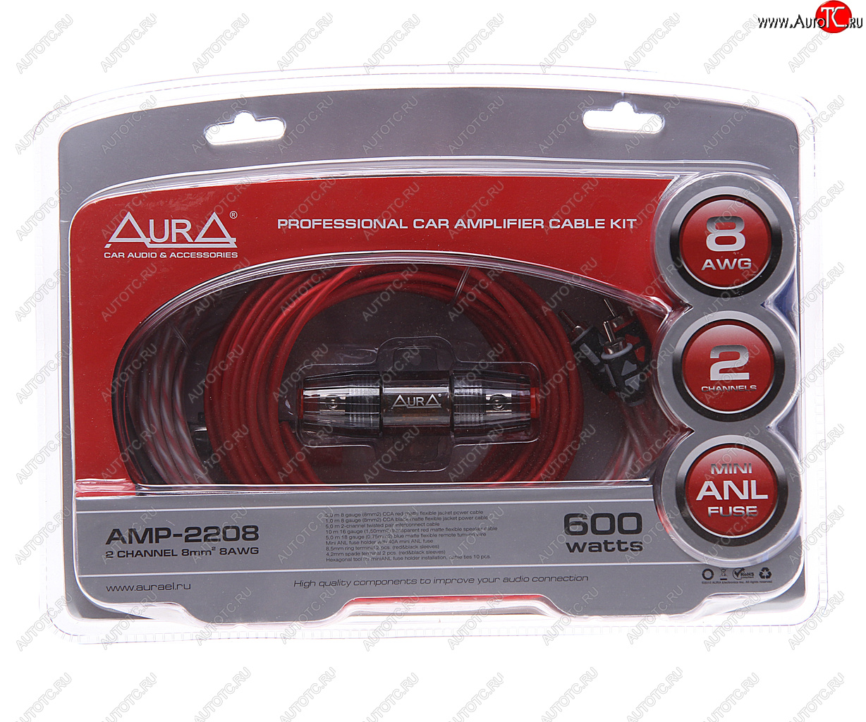 2 499 р. Набор для установки усилителя AURA AURA amp-2208  с доставкой в г. Кемерово