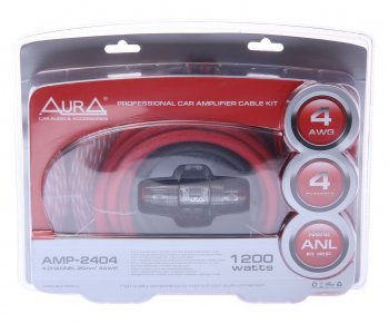 3 799 р. Набор для установки усилителя AURA AURA amp-2404  с доставкой в г. Кемерово. Увеличить фотографию 1