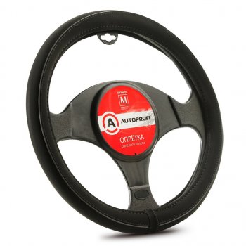 1 199 р. Оплетка руля (M) 37-39см черная нубук AUTOPROFI AUTOPROFI ap-2020 bkbk (m)  с доставкой в г. Кемерово. Увеличить фотографию 1