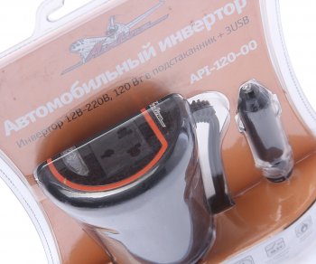 3 899 р. Преобразователь напряжения (инвертор) 12-220V 120Вт AIRLINE AIRLINE api-120-00  с доставкой в г. Кемерово. Увеличить фотографию 2