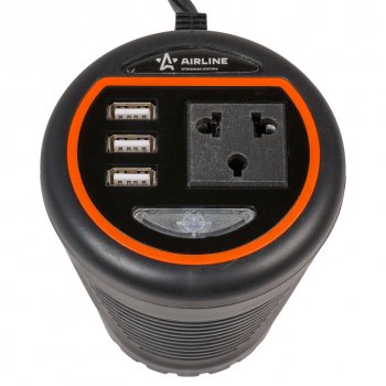 3 899 р. Преобразователь напряжения (инвертор) 12-220V 120Вт AIRLINE AIRLINE api-120-00  с доставкой в г. Кемерово. Увеличить фотографию 5