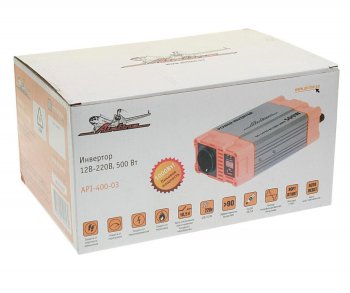4 199 р. Преобразователь напряжения (инвертор) 12-220V 500Вт AIRLINE AIRLINE api-400-03  с доставкой в г. Кемерово. Увеличить фотографию 4