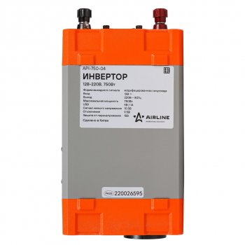 5 849 р. Преобразователь напряжения (инвертор) 12-220V 750Вт AIRLINE AIRLINE api-750-04  с доставкой в г. Кемерово. Увеличить фотографию 10