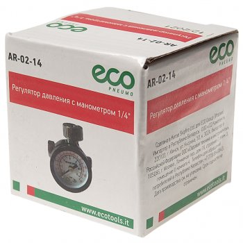 789 р. Регулятор давления воздуха 14 (F)x14 (M) с индикатором (0-9.5Bar) ECO ECO ar-02-14  с доставкой в г. Кемерово. Увеличить фотографию 4