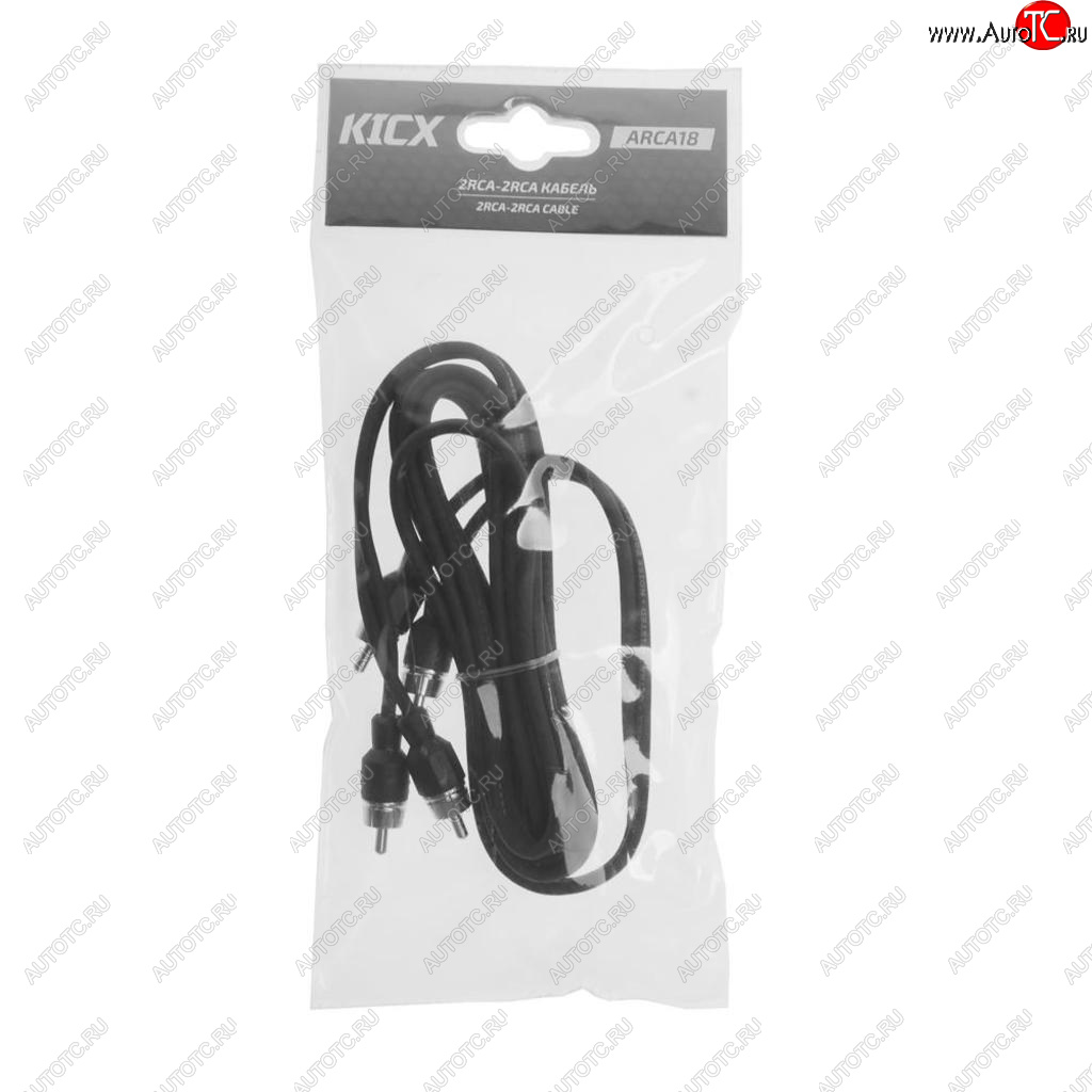 1 129 р. Кабель RCA 2х2 1.8м KICX KICX arca18  с доставкой в г. Кемерово